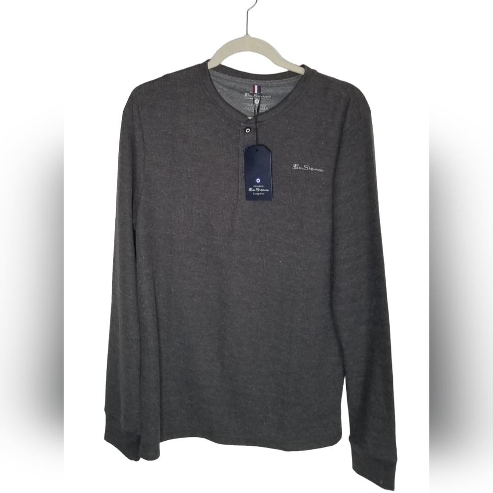 NWT Ben Sherman Loungewear Henley Gray Size Medium